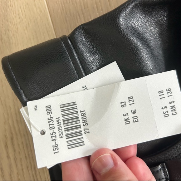 Abercrombie & Fitch Vegan Leather Ankle Straight Pants - Picture 9 of 9